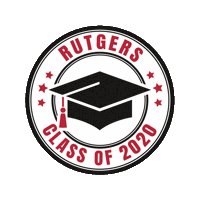 Graduation Class Of 2020 Sticker by Rutgers University