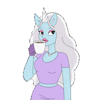 Coffee Tea Sticker by Glow The Unicorn