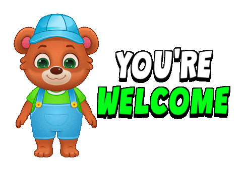 Welcome Home Thank You Sticker by Lucas and Friends by RV AppStudios
