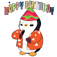 Happy Birthday Singing Sticker by Pudgy Penguins