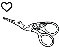 bordadostudio moda scissors artesanato scissor Sticker