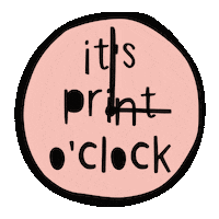 Time Print Sticker by akkolade.studio
