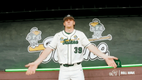 College Baseball Dylan GIF by GreenWave