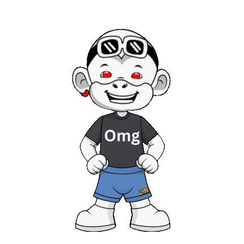 White Monkey Omg Sticker by Zhot