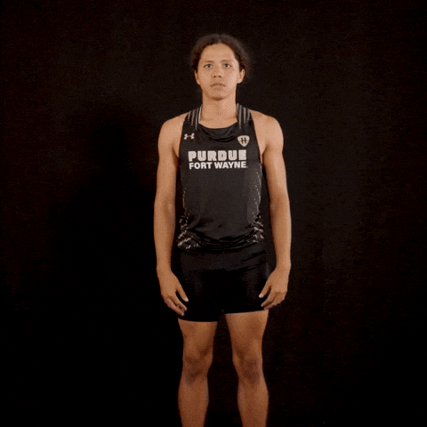 Flexing Track And Field GIF by Purdue Fort Wayne Athletics