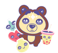 Korean Panda Sticker by Masha and The Bear
