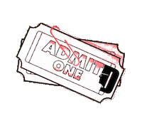 Cinema Ticket Sticker by Ikon London Magazine