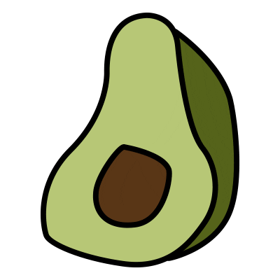 fruit avocado Sticker by Lowi