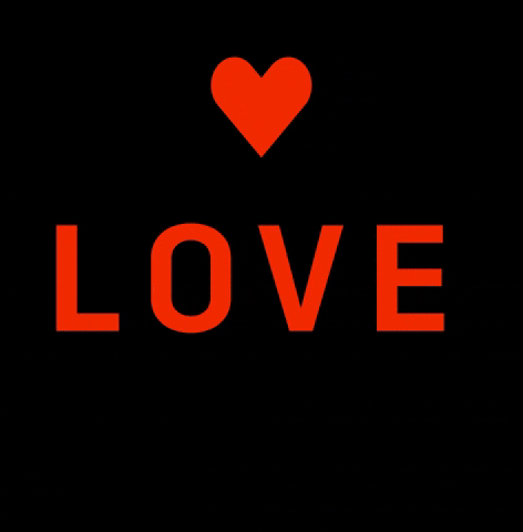 Snappingfingers love heart word procreate GIF