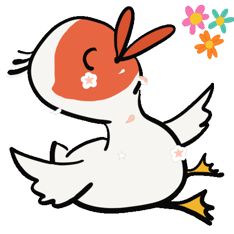 Juwin giphyattribution happy flower duck Sticker