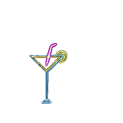 hautestockco summer drink neon cocktail Sticker