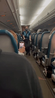 Flight Attendant Calms Delayed Passengers