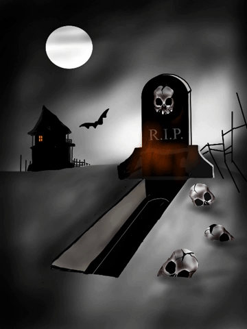horror halloween graveyard scary GIF
