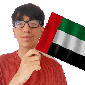 Holding National Day Sticker