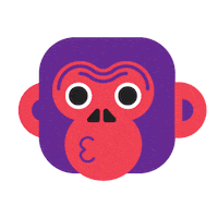 Macaco Love Sticker by Banana Café Lx