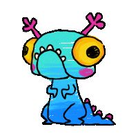 PHUNK_Animation_Studio animation neon monster doodle Sticker