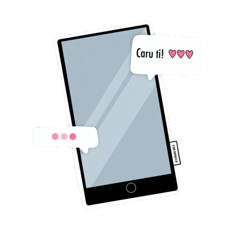 Darnau_bach love heart phone valentine Sticker