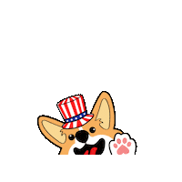 petiquepets dog corgi memorial day labor day Sticker