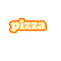 Hungry Pizza Sticker by Freckley Design