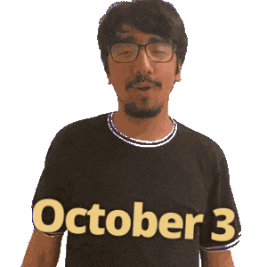 October 3 Sticker
