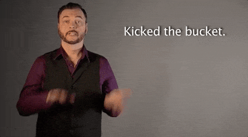 sign language kicked the bucket GIF by Sign with Robert