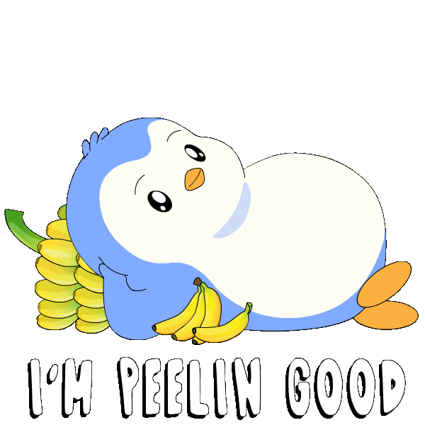 Feel Good Eating Sticker by Pudgy Penguins