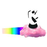 agenturgaertner dance party rainbow unicorn Sticker
