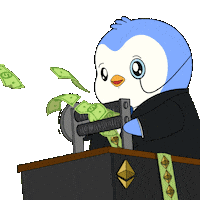 Tom Lee Money Sticker by Pudgy Penguins