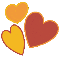 Fall Hearts Sticker