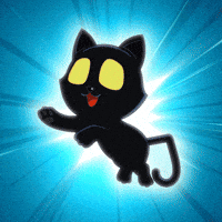 Glow Black Cat GIF by VeeFriends