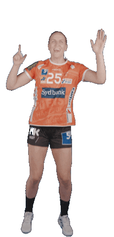 Happy Orange Sticker by Odense Håndbold