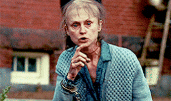 Scared Old Woman GIF