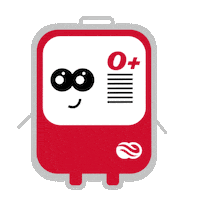 thebloodconnection waving blood positive o Sticker