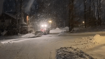 Lake-Effect Snow Sweeps Across Northern Michigan