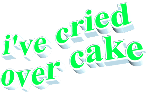 text cake Sticker