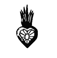 Blanco Y Negro Corazon Sticker by aire retro
