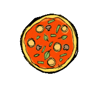 laptitenoisette food netflix pizza vegan Sticker