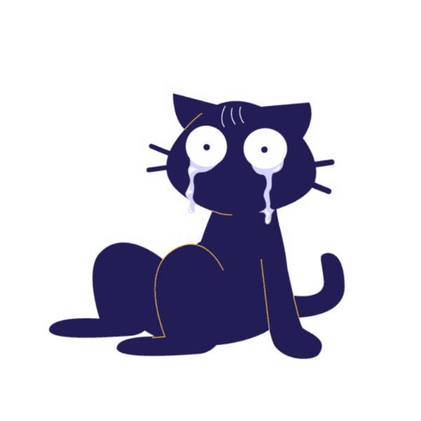 Sad Cat Sticker