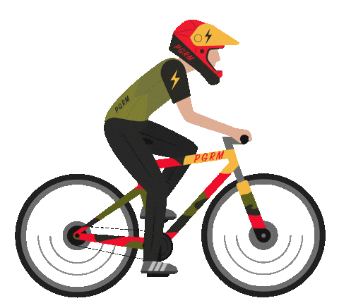 Bicycling Mountain Bike Sticker