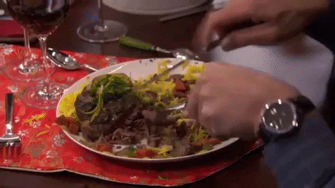 kylebeckett giphygifmaker the office thanksgiving dinner soft teeth GIF