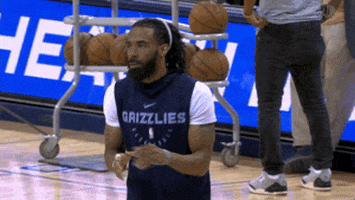 warming up memphis grizzlies GIF by NBA