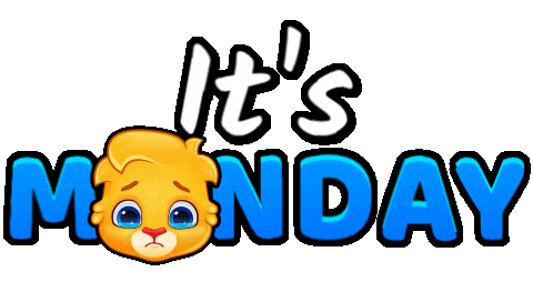 Excited Monday Morning Sticker by Lucas and Friends by RV AppStudios
