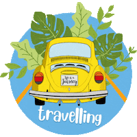 trendizbiz travel car volkswagen travelling Sticker