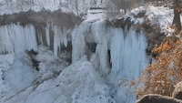 Frozen Minnehaha Falls Creates Icicle Panorama in Minneapolis