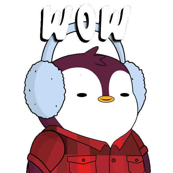 Penguin Wow Sticker by Pudgy Penguins