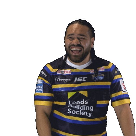 Konrad Hurrell Laughing Sticker by Leeds Rhinos