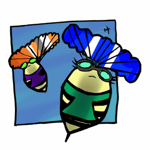 Freefalling Going In GIF by Hunnie the Bee