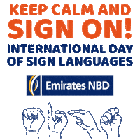Sign Language Sticker by EmiratesNBD
