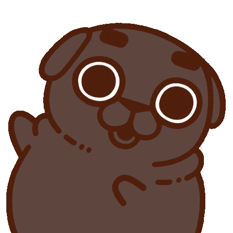 Look Here Omg Sticker by Puglie Pug