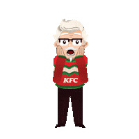 KFCLatinAmericaCaribbean meme fail surprise santa Sticker